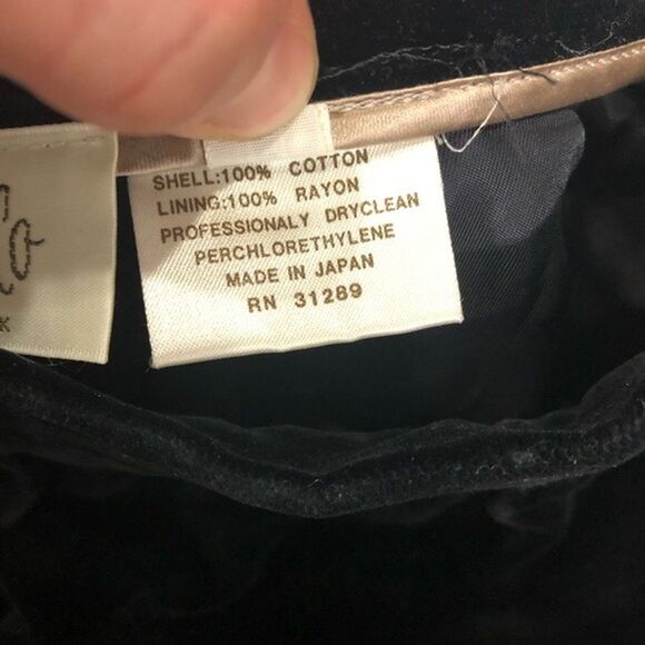 B. Altman Vintage Velvet Warm A-Line Midi Skirt Pockets Dark Academia Sz 14 - Picture 3 of 4